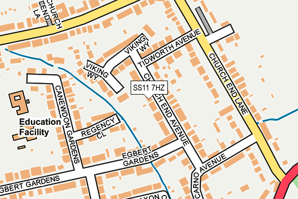 SS11 7HZ map - OS OpenMap – Local (Ordnance Survey) SS11 7HZ map - OS OpenMap – Local (Ordnance Survey)