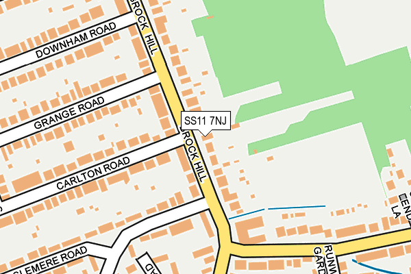SS11 7NJ map - OS OpenMap – Local (Ordnance Survey) SS11 7NJ map - OS OpenMap – Local (Ordnance Survey)