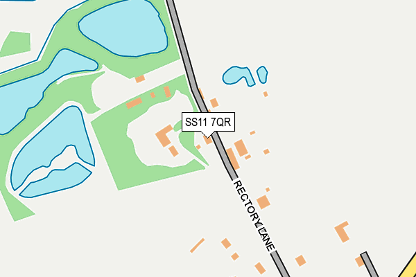 SS11 7QR map - OS OpenMap – Local (Ordnance Survey) SS11 7QR map - OS OpenMap – Local (Ordnance Survey)