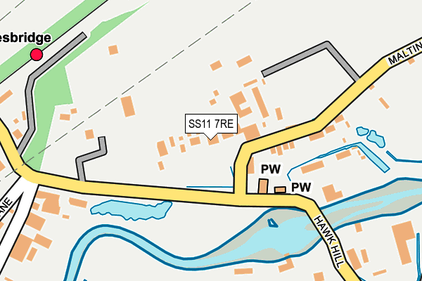 SS11 7RE map - OS OpenMap – Local (Ordnance Survey) SS11 7RE map - OS OpenMap – Local (Ordnance Survey)