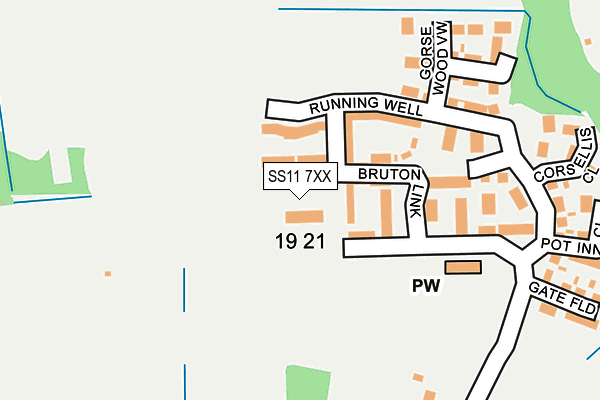 SS11 7XX map - OS OpenMap – Local (Ordnance Survey) SS11 7XX map - OS OpenMap – Local (Ordnance Survey)
