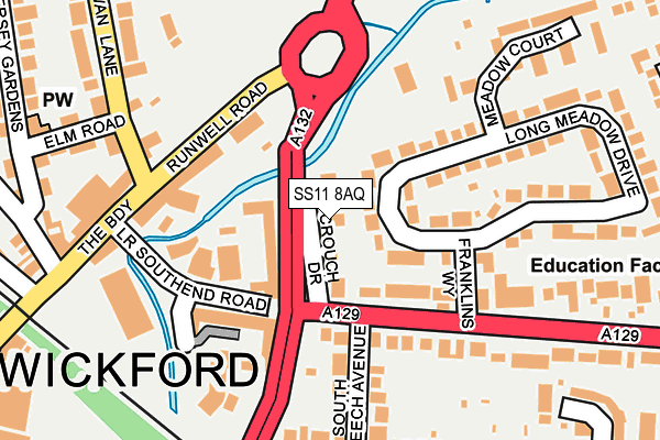 SS11 8AQ map - OS OpenMap – Local (Ordnance Survey) SS11 8AQ map - OS OpenMap – Local (Ordnance Survey)