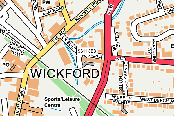 SS11 8BB map - OS OpenMap – Local (Ordnance Survey) SS11 8BB map - OS OpenMap – Local (Ordnance Survey)