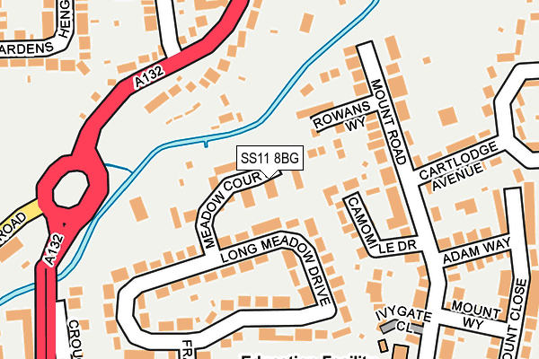 SS11 8BG map - OS OpenMap – Local (Ordnance Survey) SS11 8BG map - OS OpenMap – Local (Ordnance Survey)