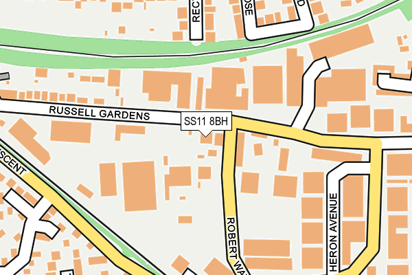 SS11 8BH map - OS OpenMap – Local (Ordnance Survey) SS11 8BH map - OS OpenMap – Local (Ordnance Survey)