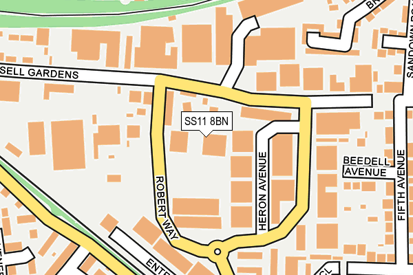 SS11 8BN map - OS OpenMap – Local (Ordnance Survey) SS11 8BN map - OS OpenMap – Local (Ordnance Survey)