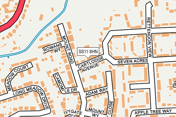 SS11 8HN map - OS OpenMap – Local (Ordnance Survey) SS11 8HN map - OS OpenMap – Local (Ordnance Survey)