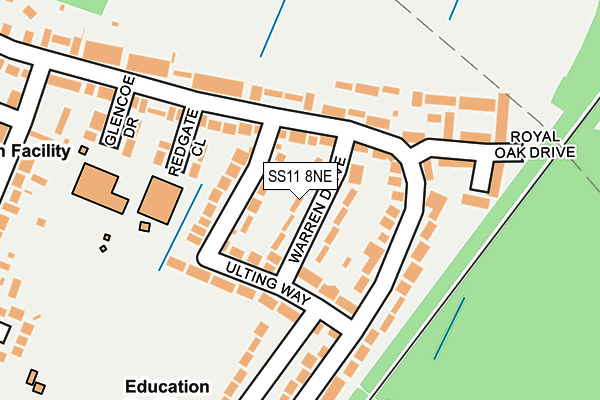 SS11 8NE map - OS OpenMap – Local (Ordnance Survey) SS11 8NE map - OS OpenMap – Local (Ordnance Survey)