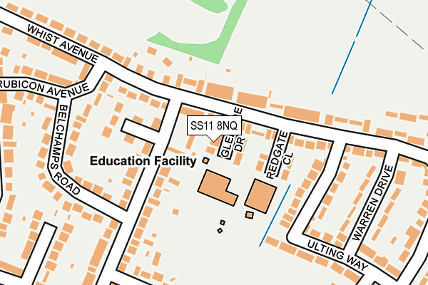 SS11 8NQ map - OS OpenMap – Local (Ordnance Survey)