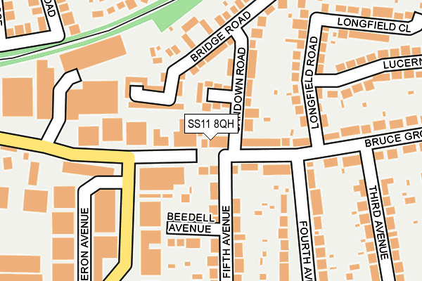 SS11 8QH map - OS OpenMap – Local (Ordnance Survey) SS11 8QH map - OS OpenMap – Local (Ordnance Survey)