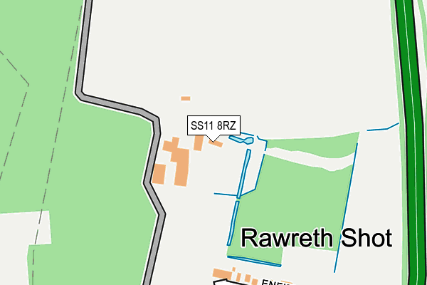 SS11 8RZ map - OS OpenMap – Local (Ordnance Survey) SS11 8RZ map - OS OpenMap – Local (Ordnance Survey)