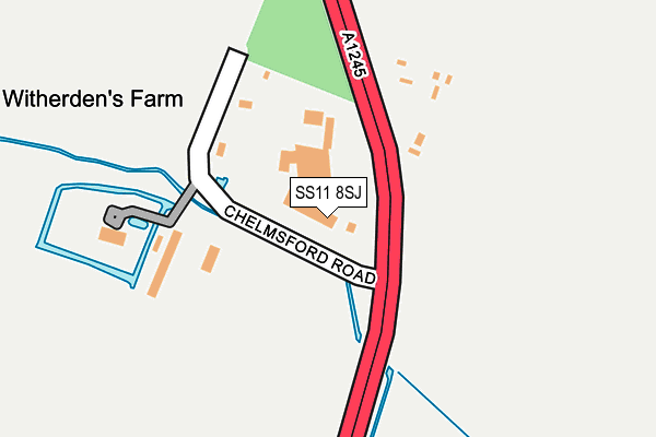 SS11 8SJ map - OS OpenMap – Local (Ordnance Survey) SS11 8SJ map - OS OpenMap – Local (Ordnance Survey)