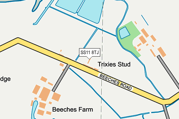 SS11 8TJ map - OS OpenMap – Local (Ordnance Survey) SS11 8TJ map - OS OpenMap – Local (Ordnance Survey)