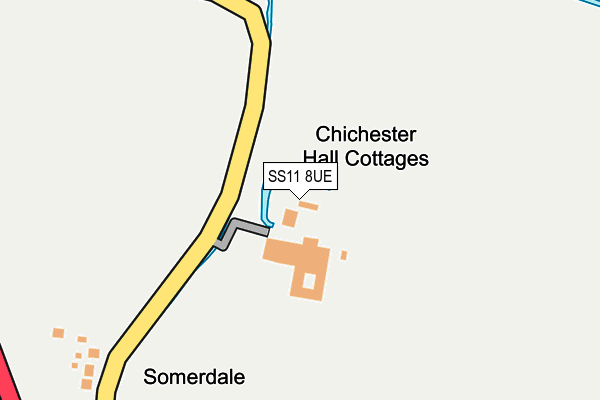 SS11 8UE map - OS OpenMap – Local (Ordnance Survey)