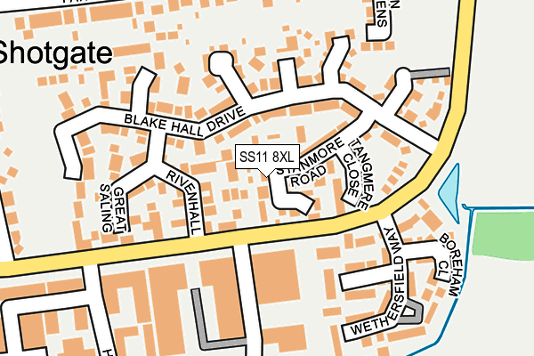 SS11 8XL map - OS OpenMap – Local (Ordnance Survey) SS11 8XL map - OS OpenMap – Local (Ordnance Survey)