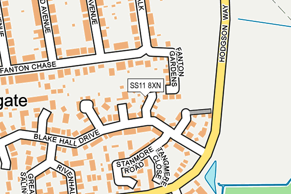 SS11 8XN map - OS OpenMap – Local (Ordnance Survey) SS11 8XN map - OS OpenMap – Local (Ordnance Survey)