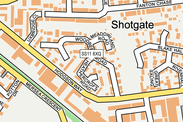 SS11 8XQ map - OS OpenMap – Local (Ordnance Survey)