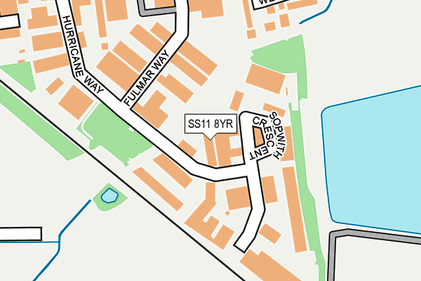 SS11 8YR map - OS OpenMap – Local (Ordnance Survey) SS11 8YR map - OS OpenMap – Local (Ordnance Survey)