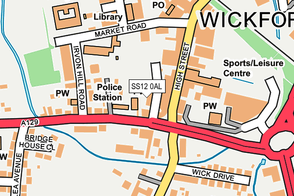 SS12 0AL map - OS OpenMap – Local (Ordnance Survey) SS12 0AL map - OS OpenMap – Local (Ordnance Survey)