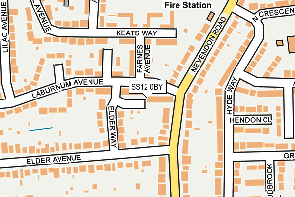 SS12 0BY map - OS OpenMap – Local (Ordnance Survey) SS12 0BY map - OS OpenMap – Local (Ordnance Survey)