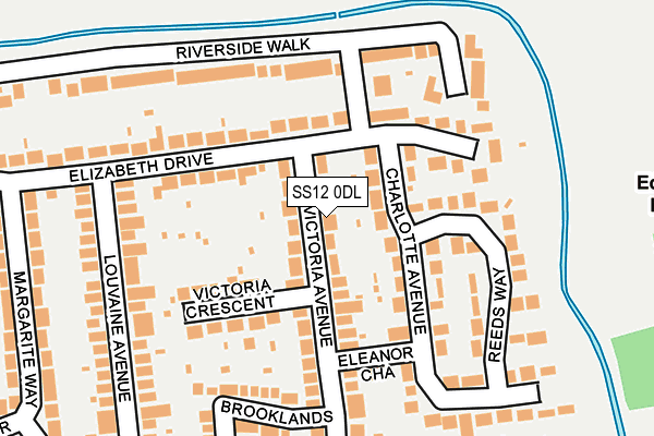 SS12 0DL map - OS OpenMap – Local (Ordnance Survey) SS12 0DL map - OS OpenMap – Local (Ordnance Survey)