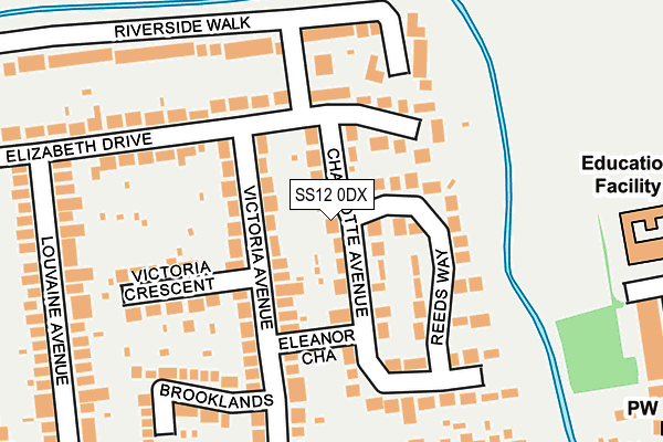 SS12 0DX map - OS OpenMap – Local (Ordnance Survey) SS12 0DX map - OS OpenMap – Local (Ordnance Survey)
