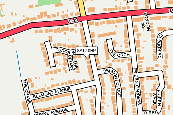 SS12 0HP map - OS OpenMap – Local (Ordnance Survey) SS12 0HP map - OS OpenMap – Local (Ordnance Survey)