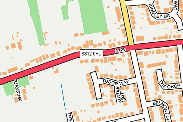 SS12 0HU map - OS OpenMap – Local (Ordnance Survey) SS12 0HU map - OS OpenMap – Local (Ordnance Survey)