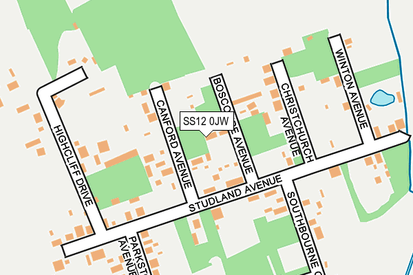 SS12 0JW map - OS OpenMap – Local (Ordnance Survey) SS12 0JW map - OS OpenMap – Local (Ordnance Survey)