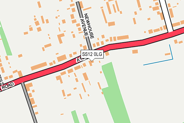 SS12 0LG map - OS OpenMap – Local (Ordnance Survey) SS12 0LG map - OS OpenMap – Local (Ordnance Survey)