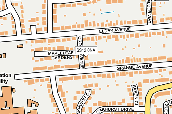SS12 0NA map - OS OpenMap – Local (Ordnance Survey) SS12 0NA map - OS OpenMap – Local (Ordnance Survey)