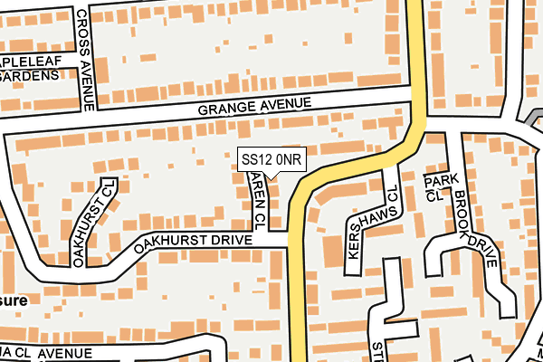 SS12 0NR map - OS OpenMap – Local (Ordnance Survey) SS12 0NR map - OS OpenMap – Local (Ordnance Survey)