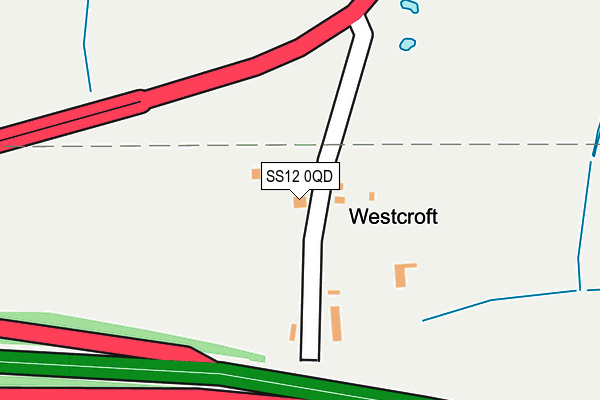 SS12 0QD map - OS OpenMap – Local (Ordnance Survey) SS12 0QD map - OS OpenMap – Local (Ordnance Survey)