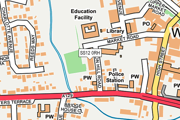 SS12 0RH map - OS OpenMap – Local (Ordnance Survey) SS12 0RH map - OS OpenMap – Local (Ordnance Survey)