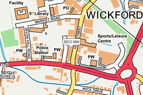 SS12 9AH map - OS OpenMap – Local (Ordnance Survey) SS12 9AH map - OS OpenMap – Local (Ordnance Survey)