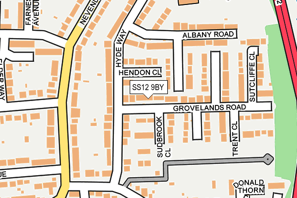 SS12 9BY map - OS OpenMap – Local (Ordnance Survey) SS12 9BY map - OS OpenMap – Local (Ordnance Survey)