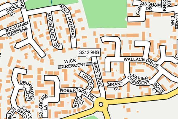 SS12 9HG map - OS OpenMap – Local (Ordnance Survey) SS12 9HG map - OS OpenMap – Local (Ordnance Survey)
