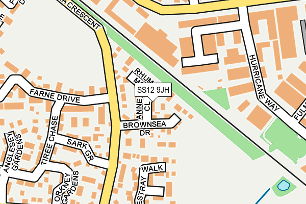 SS12 9JH map - OS OpenMap – Local (Ordnance Survey) SS12 9JH map - OS OpenMap – Local (Ordnance Survey)