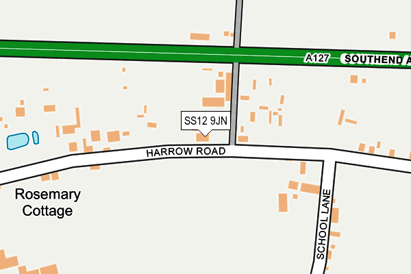 SS12 9JN map - OS OpenMap – Local (Ordnance Survey) SS12 9JN map - OS OpenMap – Local (Ordnance Survey)