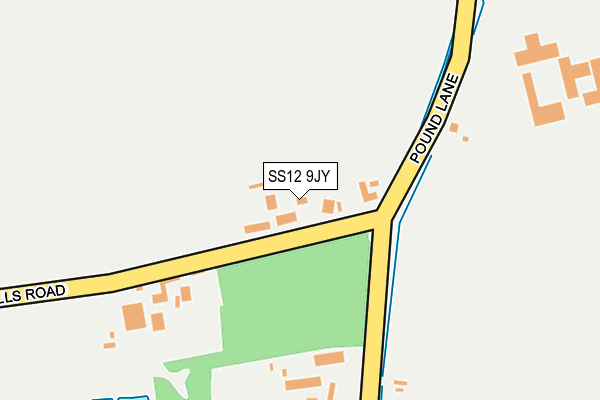 SS12 9JY map - OS OpenMap – Local (Ordnance Survey) SS12 9JY map - OS OpenMap – Local (Ordnance Survey)