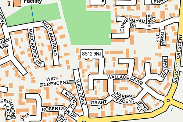 SS12 9NJ map - OS OpenMap – Local (Ordnance Survey) SS12 9NJ map - OS OpenMap – Local (Ordnance Survey)