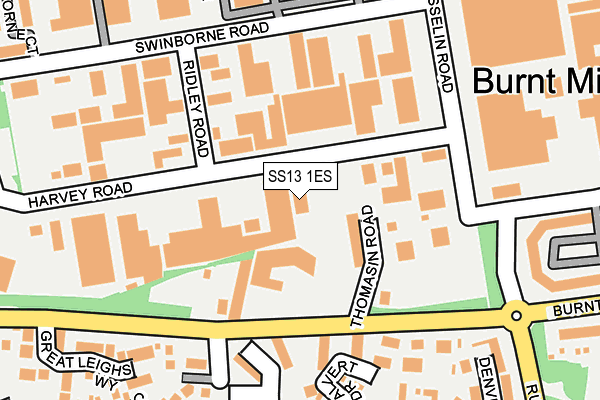 SS13 1ES map - OS OpenMap – Local (Ordnance Survey) SS13 1ES map - OS OpenMap – Local (Ordnance Survey)