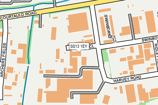 SS13 1EY map - OS OpenMap – Local (Ordnance Survey) SS13 1EY map - OS OpenMap – Local (Ordnance Survey)