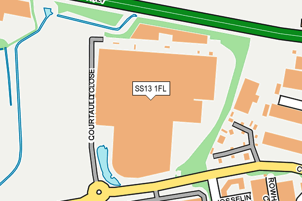 SS13 1FL map - OS OpenMap – Local (Ordnance Survey) SS13 1FL map - OS OpenMap – Local (Ordnance Survey)
