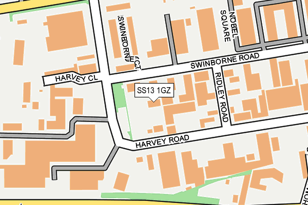 SS13 1GZ map - OS OpenMap – Local (Ordnance Survey) SS13 1GZ map - OS OpenMap – Local (Ordnance Survey)