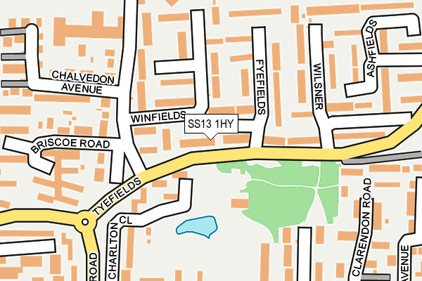 SS13 1HY map - OS OpenMap – Local (Ordnance Survey) SS13 1HY map - OS OpenMap – Local (Ordnance Survey)