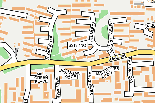 SS13 1NQ map - OS OpenMap – Local (Ordnance Survey) SS13 1NQ map - OS OpenMap – Local (Ordnance Survey)