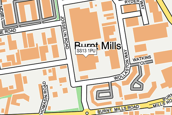 SS13 1PU map - OS OpenMap – Local (Ordnance Survey) SS13 1PU map - OS OpenMap – Local (Ordnance Survey)