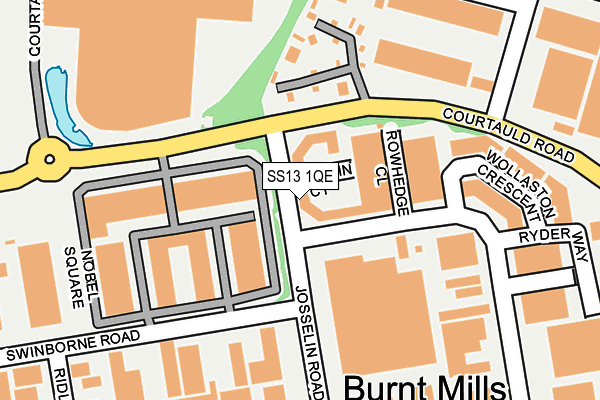 SS13 1QE map - OS OpenMap – Local (Ordnance Survey) SS13 1QE map - OS OpenMap – Local (Ordnance Survey)