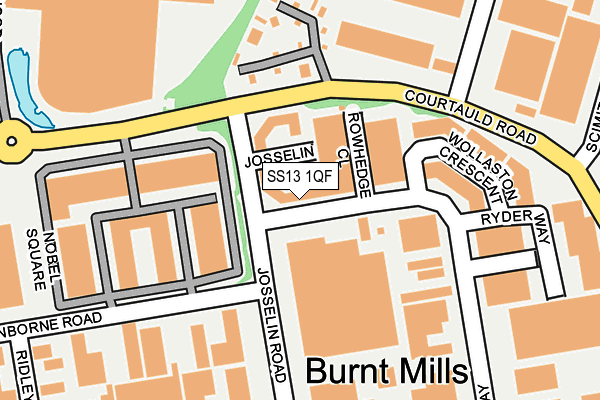 SS13 1QF map - OS OpenMap – Local (Ordnance Survey) SS13 1QF map - OS OpenMap – Local (Ordnance Survey)